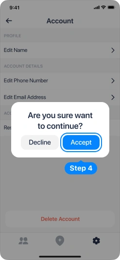 Step 4: Confirmation popup